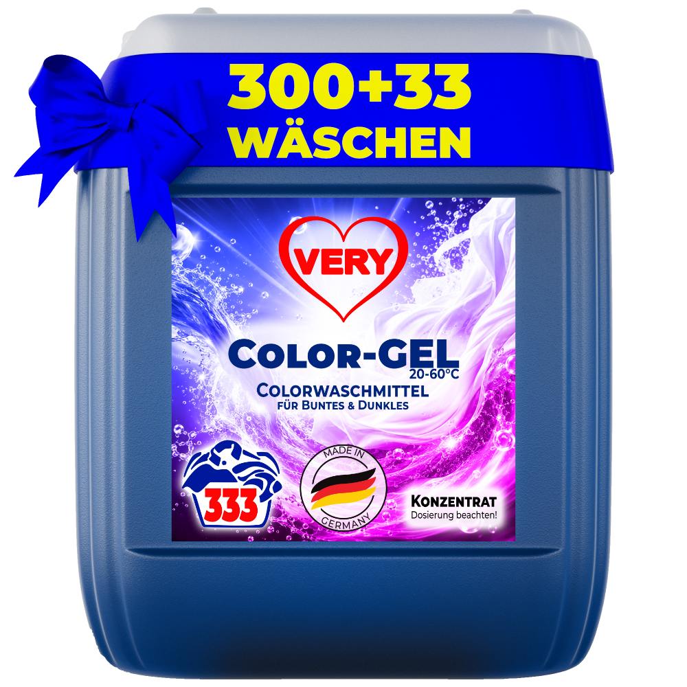 VERY Color-GEL, 333 Waschladungen, 10 Liter, 20°C - 60°C