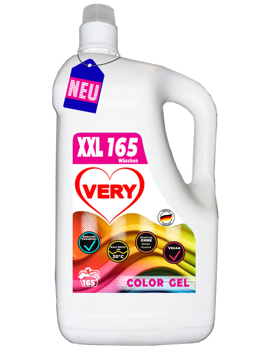 VERY Color-GEL, 165 Waschladungen, 4.95 Liter, 20°C - 60°C