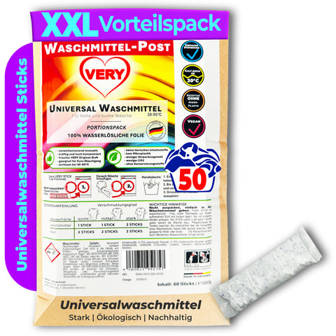 VERY Universal-Waschmittel STICKS, 50Stk.