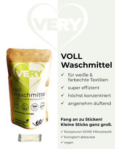 VERY Voll-Waschmittel STICKS, 60Stk. & 300Stk.