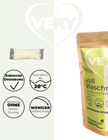VERY Voll-Waschmittel STICKS, 60Stk. & 300Stk.